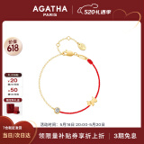 AGATHA好运红绳小狗银手链女 本命年【520情人节】生日礼物送女友高级感 金色 【限定礼盒】