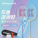 薰风（KUMPOO）羽毛球拍入门款超轻耐打训练比赛成人儿童学生对拍AOBO27紫+蓝