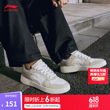 李宁穗岁丨板鞋低帮男女鞋透气百搭情侣夏季小白鞋休闲运动鞋AGCT147 曙光灰/标准白(147男)-6 42