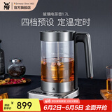 WMF福腾宝不锈钢 玻璃可调温电茶壶烧水壶电热水壶保温茶壶 电热水壶 玻璃电茶壶1.7L