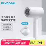 飞科 FLYCO 电吹风机宿舍用 柔风负离子恒温护发 家用冷热大风量快速干发吹风筒FH6290 1800W
