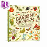 预售 花园里的秘密 贴纸百科 500多花卉 蝴蝶 鸟类等贴纸 Whats Inside a Garden 英文原版 Rachel Ignotofsky 贴纸书