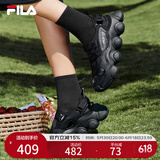 FILA 斐乐官方女鞋FRAGOLA摩登凉鞋夏季新款时尚休闲草莓凉鞋子 黑-BK 37.5