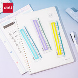 得力（deli）15CM浅蓝色防滑硅胶条直尺 防滑易拿 绘图使用不移位 不易断裂 刻度清晰 