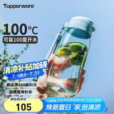 特百惠（Tupperware）乐趣550ML塑料杯夏季男女学生便携运动水杯子大容量双饮口 冰水蓝