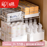 爱丽思（IRIS）爱丽思厨房抽拉式置物架橱柜内分层架下水槽神器全收纳拉篮柜双层 白色【单层】网格款