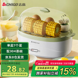 志高（CHIGO）煮蛋器蒸蛋器 家用电蒸锅多功能早餐煮蛋机 防干烧煮蛋神器 可煮7个蛋【配蒸碗+量杯】ZDQ208
