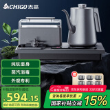 志高（CHIGO）纯钛自动上水电热水壶 茶台烧水壶自动上水一体机泡茶高温蒸汽316发热盘会客台嵌电茶壶JBL-C109