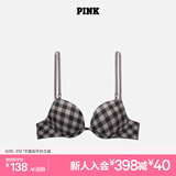 维多利亚的秘密（Victoria's Secret）PINK 夏季圆盘胸内衣2805舒适3/4罩杯聚拢外扩文胸胸罩无痕聚拢 67KC咖啡色格纹 11202805 75B （34B）