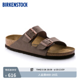 BIRKENSTOCK勃肯德国进口男女款经典舒适百搭软木Arizona双扣拖鞋 棕色正常版151181 43