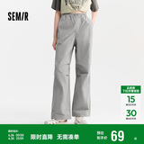 森马[防晒 UPF50+]休闲裤女质感长裤夏季阔腿伞兵裤109324127011