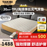 塔吉比TAKIBI自动充气床垫打地铺拉丝气垫床户外露营装备午休睡垫TPU30 双人海绵款床垫+新无刷泵+仪表盘