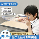 软玻璃TPU课桌书桌垫小学生透明桌垫环保学习桌写字台垫子儿童专用餐布 【真无味环保树脂TPU】透明1.2mm 【TPU】40*60cm