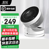 星钻（Xingzuan）折叠空气循环电风扇遥头风扇落地扇空调扇家用风扇台式立式大风量涡轮摇头电风扇强劲大风力 智能遥控款【直流变频轻音电机】 直流变频轻音风大，折叠易收纳