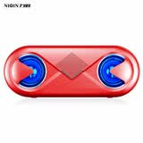 力勤 S6无线蓝牙音箱手机重低音炮闪灯迷你车载小音响电脑桌面便携户外家用小音箱微信支付收款语音播报器 幸运红【双喇叭+震撼低音+节奏闪灯】