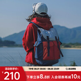 ACROSS双肩包男女背包大容量电脑包休闲旅行包时尚背包潮流学生情侣书包 灰红蓝