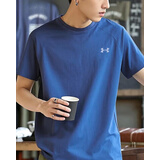 安德玛（UNDERARMOUR）短袖T恤男 25夏季新款运动服跑步健身训练打底衫弹力透气圆领T恤 【弹力快干】【Tech面料】蓝色 2XL (185/104A)