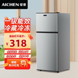 爱妻（AICHEN）小冰箱迷你小型家用冷藏冷冻两用宿舍出租房用双门办公室电冰箱节能省电 【一级能效】65CK148银色【三天约一度电】