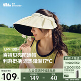 蕉下（beneunder）遮阳帽子防晒帽女防紫外线太阳帽贝壳空顶帽便携BM561白