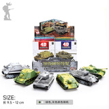 JEU1/72拼装坦克世界模型套装 二战德系苏系虎式豹式三号突击车 二战坦克|全套六只|