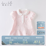 戴维贝拉（DAVE＆BELLA）【汽水棉】女童连衣裙夏装宝宝公主裙学院风儿童裙子