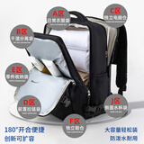 啄木鸟（TUCANO）旅行背包男大容量双肩包女短途旅游轻便行李书包 升级款-耀黑色