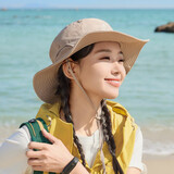 骆驼（CAMEL）渔夫帽男女夏季薄款大头围防晒遮阳太阳帽子大帽檐遮脸大沿帽