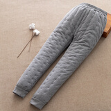 木吻纯棉花手工棉裤男士加厚中老年内穿保暖裤防寒高腰弹力裤子冬爸爸爷爷裤子 灰色 6XL(建议168-185cm/180-195斤)