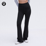 lululemon丨Groove Nulu™ 女士超高腰喇叭裤 芯吸 黑色(LW5HQ7A) M
