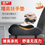 京严扶手垫椅子扶手垫办公室座椅记忆棉电竞椅扶手垫座椅护手肘增高垫 升级防滑【记忆棉内芯.经典灰】一对 人体工学＋曲面贴合＋高密度记忆棉