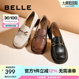 百丽（Belle）马衔扣软底乐福鞋女新商场同款百搭小皮鞋Z3B1DAA5预售 黑色（第二批） 38 (240mm)