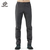 探拓（TECTOP）加绒保暖软壳裤男防风加厚徒步登山裤女户外运动裤子 男款深灰【秋冬加绒】 L