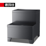 德玛仕（DEMASHI）开水器商用 智能电热开水机全自动进水不锈钢烧水器开水炉热水桶学校工厂工地饭店饮水机大容量 适40-70升/小时【黑钛款底座】