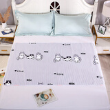 天颛夫妻行房床垫子情侣爱爱床上同房事垫防脏防漏月经床单可洗防水垫 条纹猫咪【两面可用】 100cm * 150cm