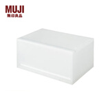 无印良品（MUJI） 聚丙烯抽屉式储物盒 收纳盒 横宽型/深型长37*宽26*高17.5 半透明