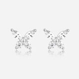 APM Monaco蝴蝶耳钉女生简约耳环高级感轻奢银耳饰生日礼物送女友