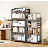 溢彩年华打印机置物架落地阳台储物收纳架夹缝厨房架碳钢加厚木板5层4282