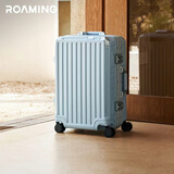 漫游铝框行李箱男万向轮旅行箱包大容量拉杆箱登机箱子密码箱女 微风蓝2026新颜色【限定色】 26英寸 拓博尔轻音轮需托运