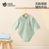 贝肽斯德绒婴儿衣服包屁衣春秋打底内搭长袖新生儿宝宝保暖连体衣