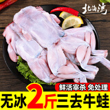北海湾牛蛙 蛙肉 鲜活现杀免处理去皮生鲜半成品烧烤食材干锅香辣大牛蛙 大号牛蛙 净重2斤【6-7只】