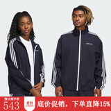 阿迪达斯 （adidas）【劲浪体育】三叶草情侣款运动夹克拉链卫衣外套墨水蓝IY1631 图色 L