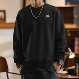 耐克（NIKE）卫衣男士25冬季新款运动服装休闲长袖针织圆领套头衫保暖外套 FN3887-010 M 【170】体重110~130斤左右