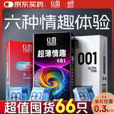 舒乐美（SLM SHULEMEI）避孕套 超薄情趣66只 安全套套大颗粒螺纹带刺男女用成人计生byt