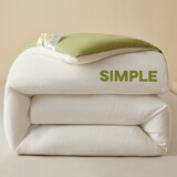 雅鹿大豆纤维被子冬被加厚保暖棉被芯冬季春秋宿舍单人空调被四季通用 泡泡纱-翡翠绿【A类大豆纤维被】 1.8x2.2m-加厚冬被【约8斤】