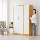 金经金属钢制衣柜主卧室家用出租房铁艺落地柜环保铁皮儿童衣橱长1.2米