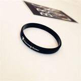 BJYL硅胶手环情侣礼物一对学生运动手环男士腕带情侣款手链男女生礼物 黑色两条