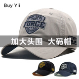 BuyYii大头围帽子男夏季潮大号加大棒球帽大脸大头鸭舌帽秋冬大码遮阳帽 YSM-34盾标/米色 XL 加大头围(60-65cm)可调节