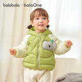 巴拉巴拉童装宝宝羽绒服男童女童连帽外套2025冬装小熊上衣萌208425107202