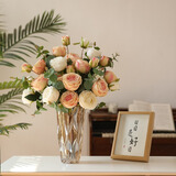 生喜朗轻奢仿真花假花玫瑰花束绢花生日送女友干花客摆设厅装饰餐桌摆件