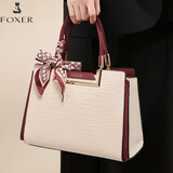 金狐狸（FOXER）牛皮女士包包女包大容量手提包单肩包斜挎包妈妈包轻奢生日礼物